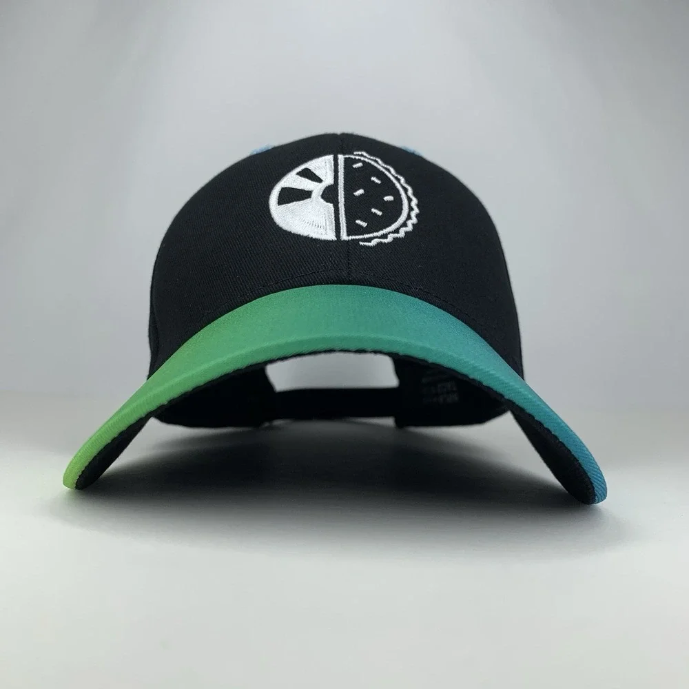 Holo Taco Hat Nail Polish Blue Green Black Adjustable Strap Baseball Cap